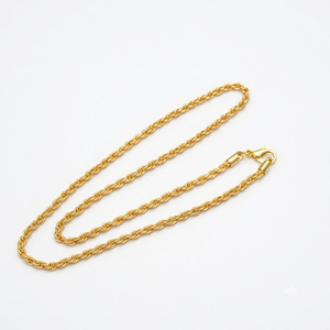 Collier en chaîne de corde en laiton plaqué or pour femmes, simple, élégant, court, bijoux pour la clavicule - Product Image 5