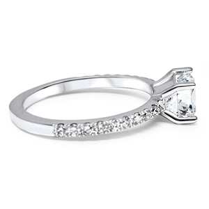 Anillo de Compromiso Solitario con Corte Esmeralda de 1.50 Quilates, Claridad VS1, Color F, Certificado IGI, Oro Blanco de 18k, Anillo con Diamante CVD - Product Image 3
