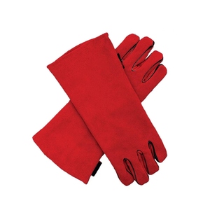 Guantes de Soldadura Rojos de Piel de Vacuno, Resistentes a la Abrasión, Suaves y Cómodos, Protección para las Manos, Guantes de Construcción - Product Image 6