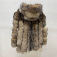 Manteau en fausse fourrure de renard gaufrée pour homme, col rabattu, manches standard, couleur unie, fermeture à un bouton, style parka