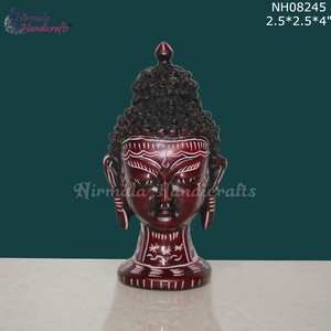 Juego de Estatuas de Cabeza de Buda Hechas a Mano en Resina |   Figura Espiritual Oriental para Decoración del Hogar y la Oficina |   Regalos y Artesanías de Feng Shui al por Mayor - Product Image 2