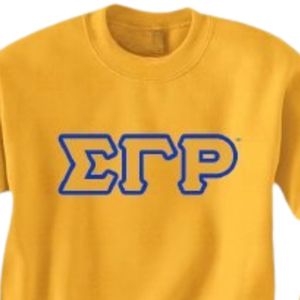 เสื้อสเวตเชิ้ตคอกลมปักตัวอักษร Sigma Gamma Rho สีดำ เสื้อพูลโอเวอร์สำหรับสตรี ตัวอักษรกรีก ผ้าฟลีซลำลอง เสื้อผ้าสำหรับวิทยาลัย - Product Image 5