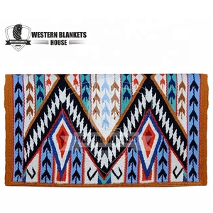 Tapis de selle de ranch de cheval personnalisé de luxe 2024 coussinets de dressage en feutre de laine profilés nouveau Style Western Ranch feutre profilé polycoton - Product Image 3
