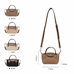 Sac à bandoulière carré portable en cuir synthétique imperméable de qualité supérieure pour femme, collection Printemps-Été 2025 - Product Image 3