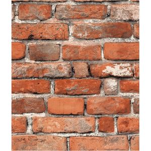 Papier peint autocollant imitation brique rouge 17,7'' x 78,7'', papier contact 3D pour armoires, effet brique - Product Image 1