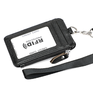 Wholesale Thin PU Leather Wallet <b>Men</b> Minimalist Card Holder Small Purse OEM Custom Slim Front Pocket Leather Wallet RFID Custom - Product Image 2