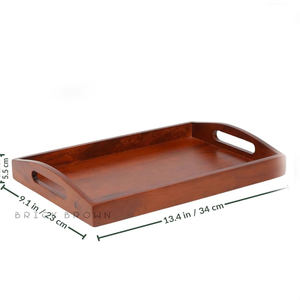 ถาดเสิร์ฟไม้คุณภาพสูง ลายไม้ธรรมชาติ เหมาะสำหรับโรงแรม บ้าน ห้องครัว ตกแต่งโต๊ะอาหาร รับสั่งซื้อจำนวนมาก - Product Image 3