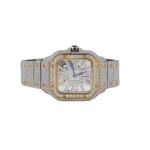 Montre de luxe sertie de diamants, montre en acier inoxydable, meilleure montre automatique mécanique de marque pour hommes, prix de gros - Product Image 1