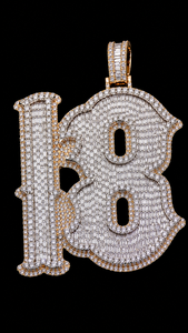 Colección Exclusiva de Colgantes Personalizados con Diamantes de Moissanita Baguette y Redondos, Estilo Hip Hop, para Hombre, para Fiestas - Product Image 2