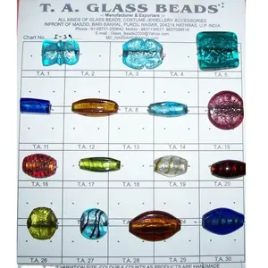 印度银箔威尼斯玻璃珠印度甘蔗玻璃珠珠宝制作用珠以实惠的价格购买