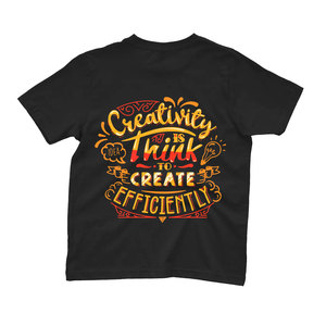 Camiseta Casual de Manga Corta con Cuello Redondo para Hombre, Color Negro, con Estampado de Letras Digitales, 100% Algodón, Tejido de Punto Suave, Corte Regular - Product Image 3