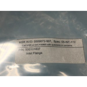 Brida de entrada MSR-FSR 500101637, TEOS, 126690 - Equipos y piezas de semiconductores de confianza de la marca global Legacy - Product Image 1