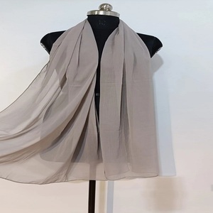 Foulard en Georgette Unie en Polyester pour Femme, Écharpe Épaisse en Mousseline de Soie à Bulles, Hijab Musulman, Châle Tudung – Vente en Gros - Product Image 5