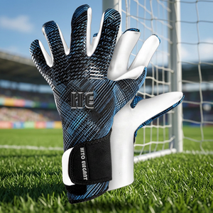 Gants de gardien de but personnalisés, latex allemand épaissi de 4 mm, antidérapants, protection des doigts pour gardien de but de football, sangle élastique - Product Image 2