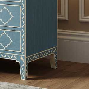 Table d'appoint Belladec en os incrusté, faite à la main, moderne, écologique, légère, pour Diwali, mariage, mobile, pour salon - Product Image 4