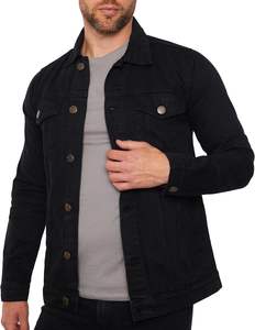 Veste en jean chaude pour homme, style décontracté, col rabattu, boutonnée, coupe oversize, idéale pour l'hiver - Product Image 1