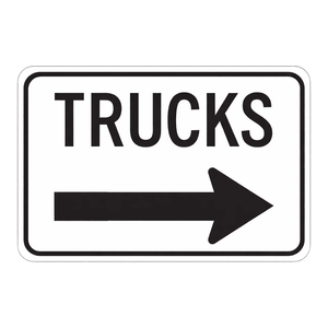 Panneau de signalisation routière pliable en PVC réfléchissant haute visibilité résistant aux intempéries Brady Trucks - Product Image 2