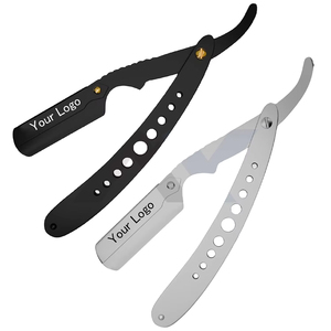 Customizable Straight Edge <b>Swing</b> Lock Barber Razor Professional Stainless Steel Shaving & Hair Trimming Tool with OEM Custom Log - Product Image 5