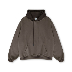 Customizable Heavyweight Cotton Pullover Hoodies for Men No <b>Strings</b> Attached Plain <b>Black</b> Cut Sew High Quality Digital for Winter - Product Image 2