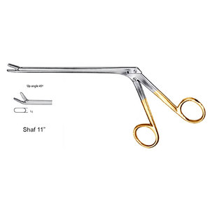 JACKBILLY Rongeur chirurgical en acier inoxydable de haute qualité, à angle de 45 degrés, avec tige de 4 x 10 mm, pour disque intervertébral Spurling de 11 pouces - Product Image 1