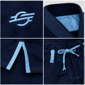 Uniforme de Jiu-Jitsu Brasileño (BJJ) Unisex Azul Oscuro, Ropa de Judo de Algodón, Absorbe la Humedad, Corte Holgado, Kimono Ligero para Artes Marciales para Adultos - Product Image 5