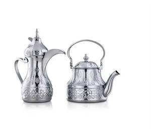 Ensemble de cafetière arabe en acier inoxydable, théière moderne Dallah, bouilloire durable, service à thé et café pour la maison, l'hôtel et la cuisine - Product Image 3
