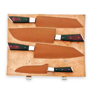 Juego de cuchillos de chef hechos a mano de acero de Damasco, diseñados para picar, rebanar y cortar, juego de cuchillos multiusos premium para cocina. - Product Image 6