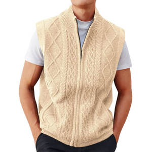 Pulls en tricot à fermeture éclair pour hommes, best-sellers, 100 % coton, en vente - Product Image 1