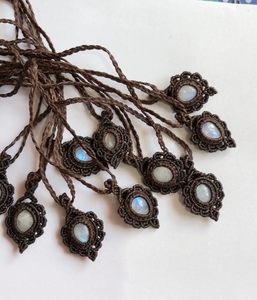 Collar de Macramé con Colgante Ovalado de Amazonita de 6x9mm Hecho a Mano, Perla de Agua Dulce, Metal de Latón, Joyería Budista de Moda, Cuentas Boho - Product Image 5