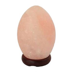 Lampe au sel rose en forme d'oeuf sculptée à la main par Sian Enterprises Artisanat naturel Lampe au sel rouge de l'Himalaya - Product Image 2