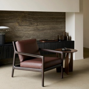 Chaise de jardin en teck moderne et écologique pour hôtel, avec pieds coniques, design mi-siècle, mobilier d'extérieur, assise confortable - Product Image 2