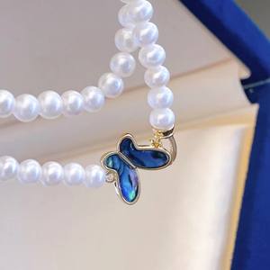 Collier de luxe haut de gamme pour femme, design géométrique éblouissant, nouveau collier de clavicule en zircon, style élégant en perles - Product Image 3