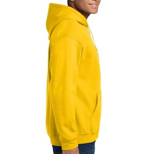 Sudadera con Capucha de Forro Polar Amarillo Sólido para Hombre, Corte Regular, Informal, de Punto, Manga Larga - Product Image 3