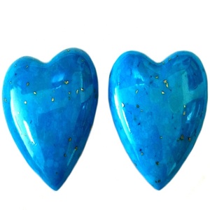 Viola E Rosa Mohave Turchese Cabochon Cuore Della Pietra Preziosa Cabochon Viola Mohave Turchese Rame Size-20*20mm Cuore cabochon - Product Image 6