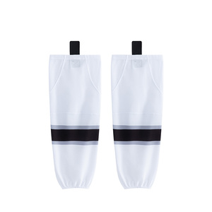 Chaussettes de hockey sur glace professionnelles pour adultes, rayées, en coton et élasthanne, respirantes, écologiques, à séchage rapide, absorbant la transpiration, avec revers. - Product Image 6