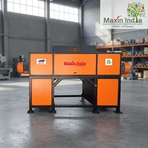 Broyeur de déchets GRP à double arbre semi-automatique 1500 kg/h, machine de broyage de plastique robuste, préféré des acheteurs - Product Image 4