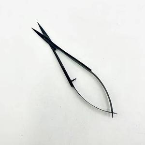 Tijeras de Maquillaje Profesionales de Acero Inoxidable Curvadas, Punta Afilada, Diseño No Plegable para Diestros, para Recortar Cejas - Product Image 3