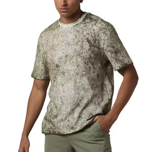 T-shirts pour hommes de haute qualité, délavés à l'acide, surdimensionnés, 100% coton, manches courtes, style vintage, dernière mode et décontractés, vente en gros - Product Image 1