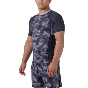 Custom Short Sleeve Rashguard Surf MMA BJJ Jiu Jitsu Design Your Own Logo Compression Shirt Sublimated Martial Arts Wear High - Product Image 3