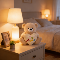 Ours en peluche personnalisé tenant un cœur, jouet en peluche doux OEM avec cœur, peluche d'amour personnalisée, vente en gros, cadeau de la Saint-Valentin