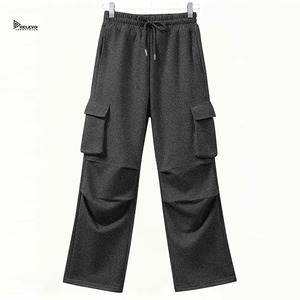 High Quality Men's Sweatpants Elastic Waist Drawstring Closure Casual <b>Pants</b> With Multiple Pockets Midweight Knitted Fabric - Product Image 4