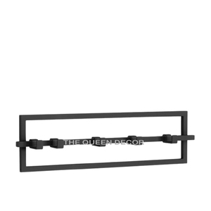 Porte-manteau mural en fer forgé au design tendance, forme unique, finition dorée, type queue de cheval, pour décoration intérieure - Product Image 6