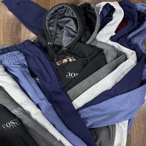 Ensemble de survêtement pour homme de haute qualité, décontracté, d'hiver, brodé, uni, personnalisé, à séchage rapide, sweat-shirt à capuche, en spandex/coton 350g - Product Image 1