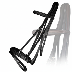 2026 Brida Hackamore de Cuero Inglés de Alto Rendimiento Sin Bocado, con Almohadilla de Mejilla Única y Correa Ajustable para un Control Suave en Caballos - Product Image 3