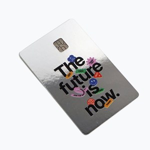 Autocollant personnalisé pour carte de crédit en argent métallisé, chrome, K-pop, idole, anime, décalcomanie pour carte de débit, 4 par feuille, faible MOQ, fabriqué en Corée - Product Image 1