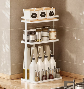 Étagère à épices de cuisine à 3 niveaux, en métal, pour comptoir, support pour bouteilles d'épices, organisateur de cuisine - Product Image 2