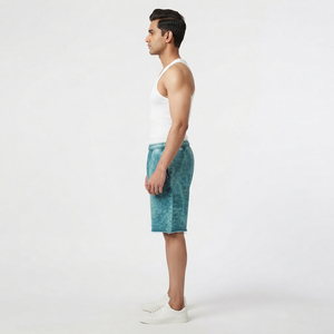 OEM Custom Men's Acid Wash Fleece Shorts 100% Cotton Fleece Terry Athletic Gym Fitness Running Casual Shorts Men Manufacturer - Product Image 3
