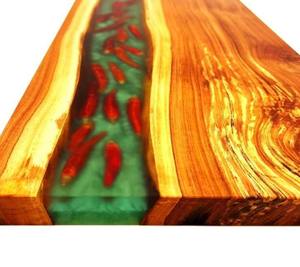 Tabla de servir de resina epoxi y madera sostenible UO, la más vendida, forma personalizada, 2.0 cm de grosor, apta para lavavajillas, para cortar queso - Product Image 3