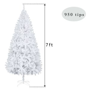 Albero di Natale Artificiale Premium in Abete Bianco da 2,13 m, 950 Rami Pieghevoli, Leggero, Facile da Montare, Effetto Neve, Albero di Natale Robusto - Product Image 4