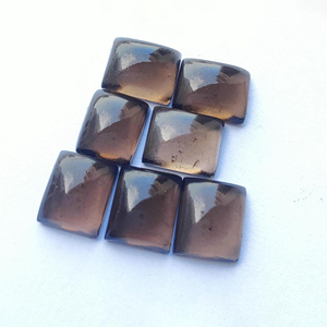 Natural Smoky Quartz Square Cabochon AAA+ Gemstone, Calibrated Polished Loose Stone - Product Image 4